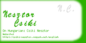 nesztor csiki business card